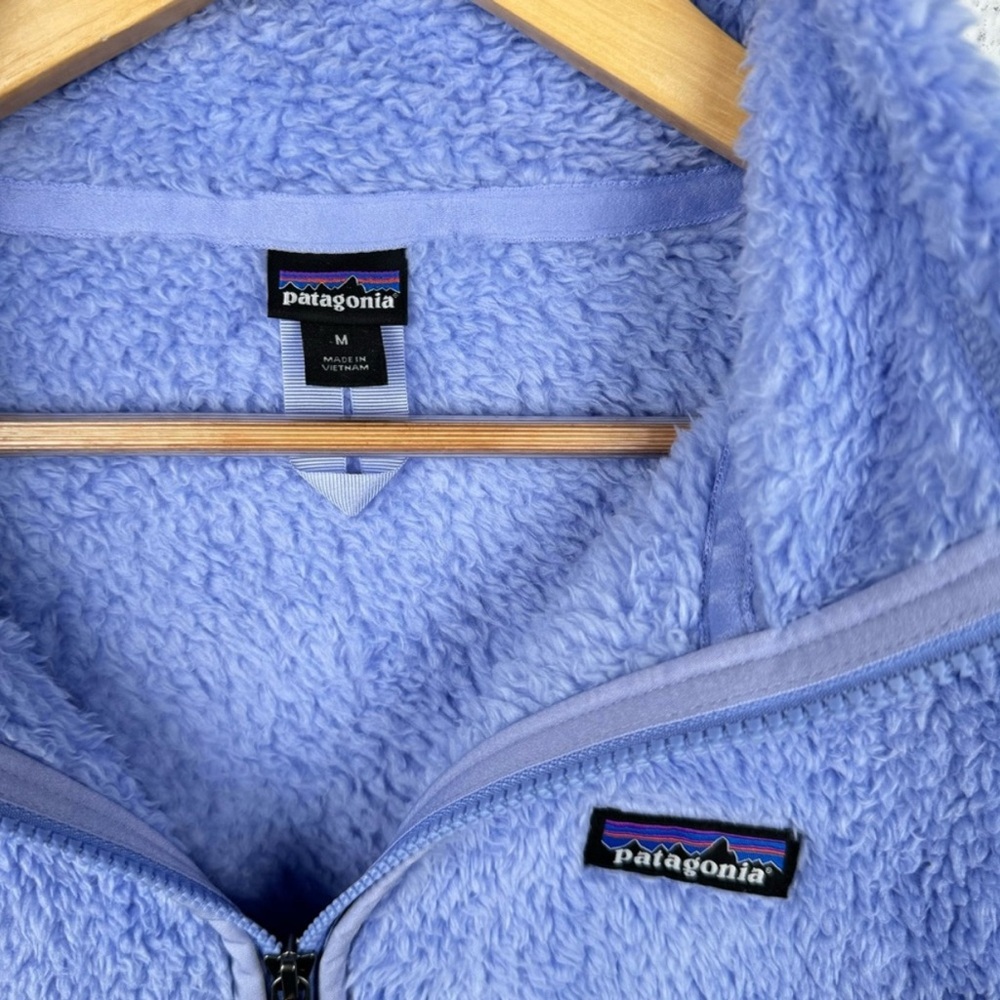 🩵 Patagonia Los Gatos 1/4 Zip Cozy Periwinkle Blue Fleece Pullover 🩵 - Picture 5 of 13